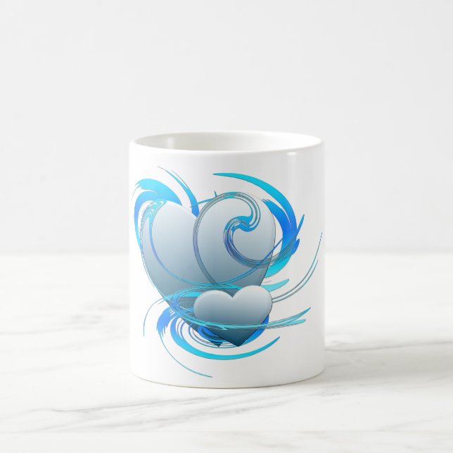 Caneca De Café Corações de Rotação (Centro)