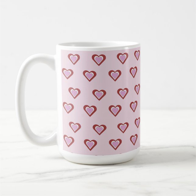 Caneca De Café Corações, Dia dos Namorados (Esquerda)