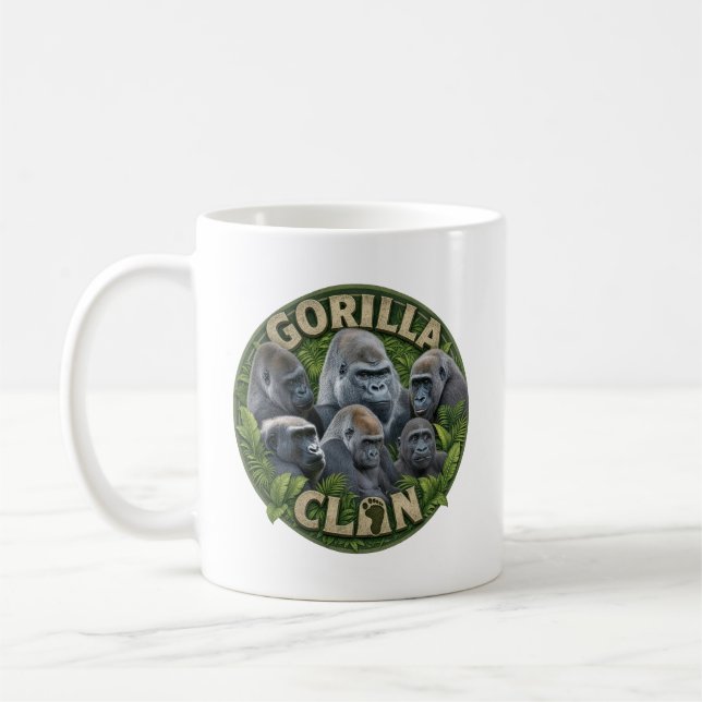 Caneca De Café Corações do Clã de Gorilas de Twycross (Esquerda)