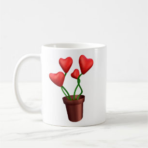Caneca De Café Corações do Flowerpot