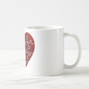 Caneca De Café Corações Enigerados
