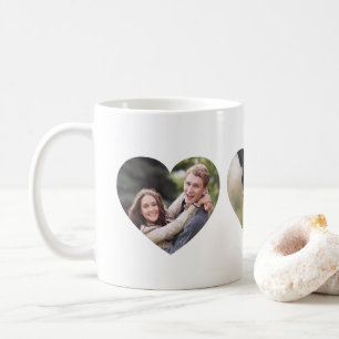 Caneca De Café Corações Fotográficas Personalizados 3