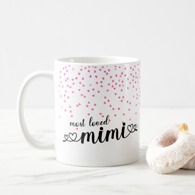 Caneca De Café Corações Mais Amados Mimi (Com Donut)