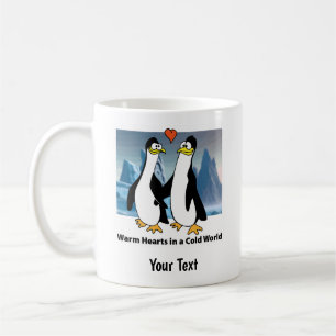 Caneca De Café Corações Quentes num Mundo Frio