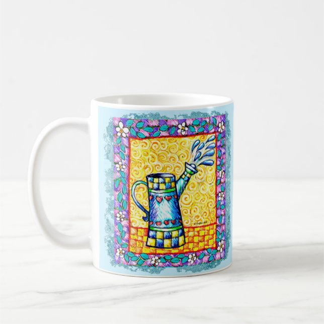 Caneca De Café Corações Regador (Esquerda)