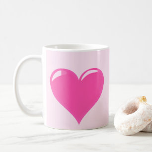 Caneca De Café Corações Rosa - Amor