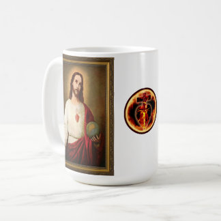 Caneca De Café Corações Sagrados e Imaculados