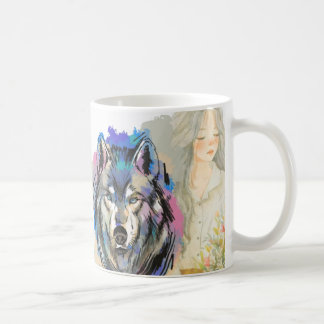 Caneca De Café Corações Selvagens | Alpha e Luna Wolf Design