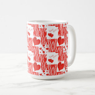 Caneca De Café Corações vermelhos, amor,