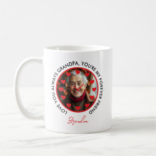 Caneca De Café Corações Vermelhos Cachorros Cachorros Ama Avós Fo