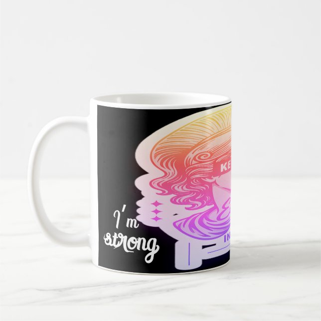 Caneca De Café Coragem Elegante para Mulheres (Esquerda)