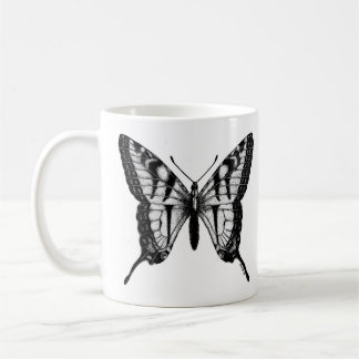 Caneca de café corajosa da borboleta de