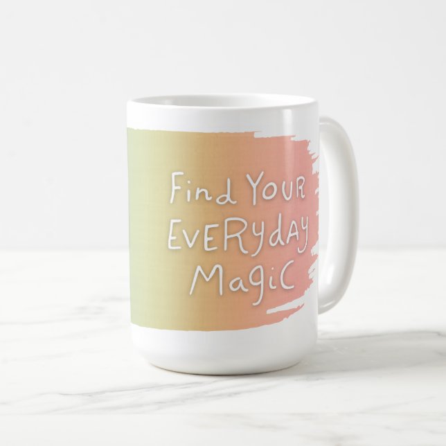 Caneca De Café Corajoso Aprenda Todos Os Dias Magic Mug White (Frente Esquerda)