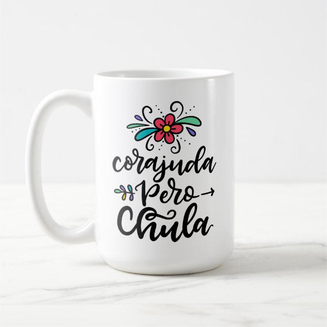 Caneca De Café Corajuda Pero Chula, carta-mão (Esquerda)