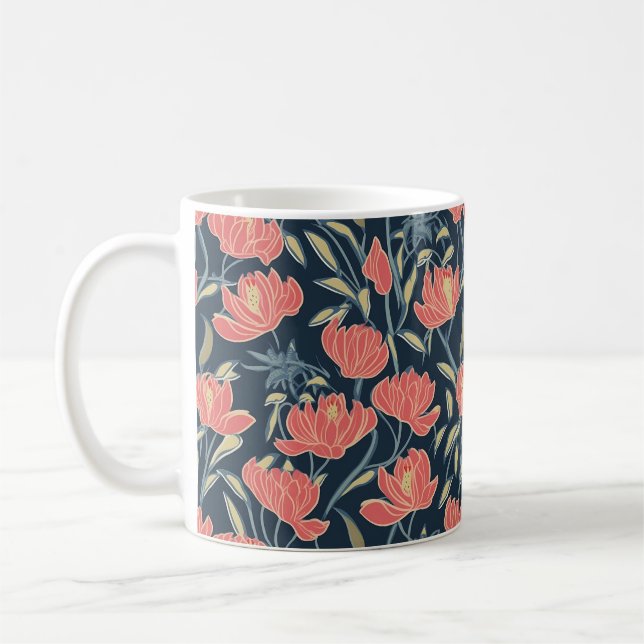 Caneca De Café Coral Breeze Floral (Esquerda)