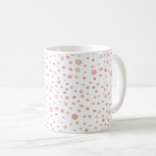 Caneca De Café Coral Confetti Watercolor Dots Classic Mug