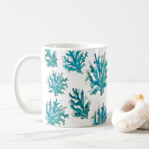 Caneca De Café Coral Reef Azul Coasteira Vivendo