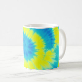 Caneca De Café Corante azul e amarelo