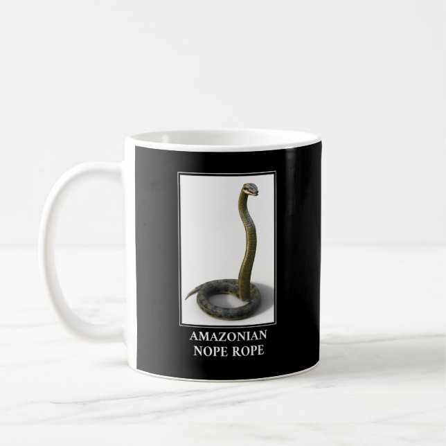 Caneca De Café Corda Amazônica - Perigo do Cobra de Anaconda (Esquerda)