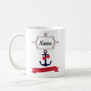 Caneca De Café Corda de âncora enquadra-se na viagem marítima n