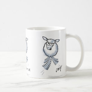 Caneca De Café Cordeiro dos desenhos animados. Para minha irmã.