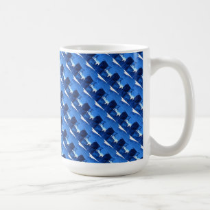 Caneca De Café "Cordilha Congelada #3 Com Cordas" Abstrato