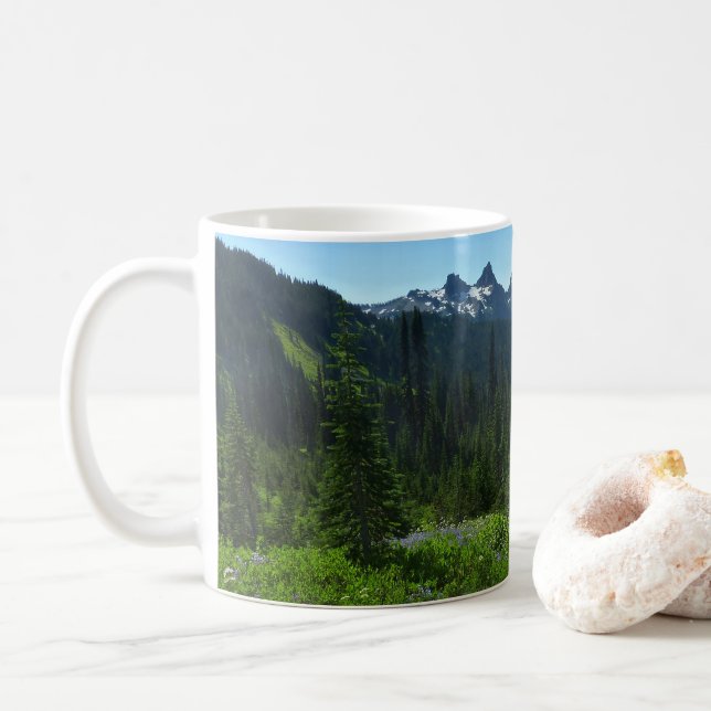 Caneca De Café Cordilheira das Cascatas do Parque Nacional Mount  (Com Donut)