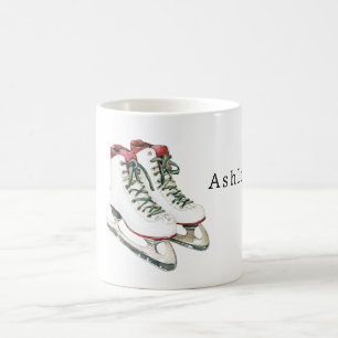 Caneca De Café Cordões Vermelho Branco Verde Patins de Gelo de In