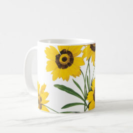 Caneca De Café coreopsis (Coreopsis elegans) por Redouté