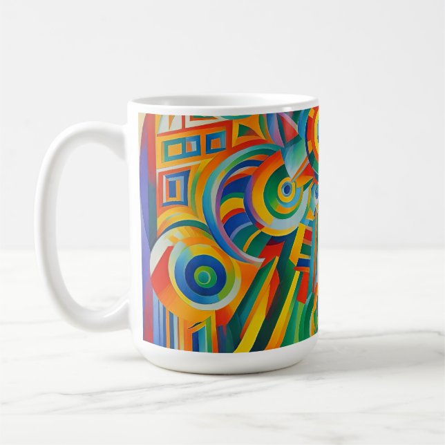 Caneca De Café Cores abstratas (Esquerda)