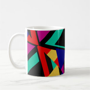 Caneca De Café Cores abstratas corajosas modernas
