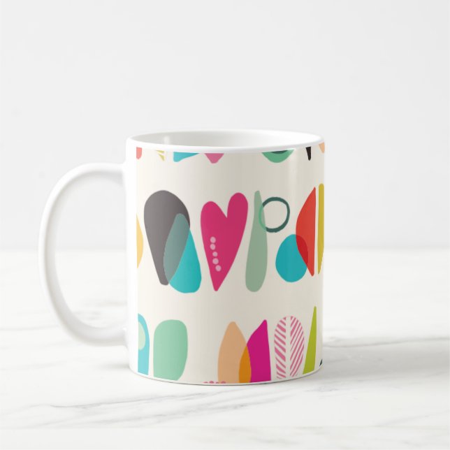 Caneca De Café Cores brilhantes Padrão (Esquerda)