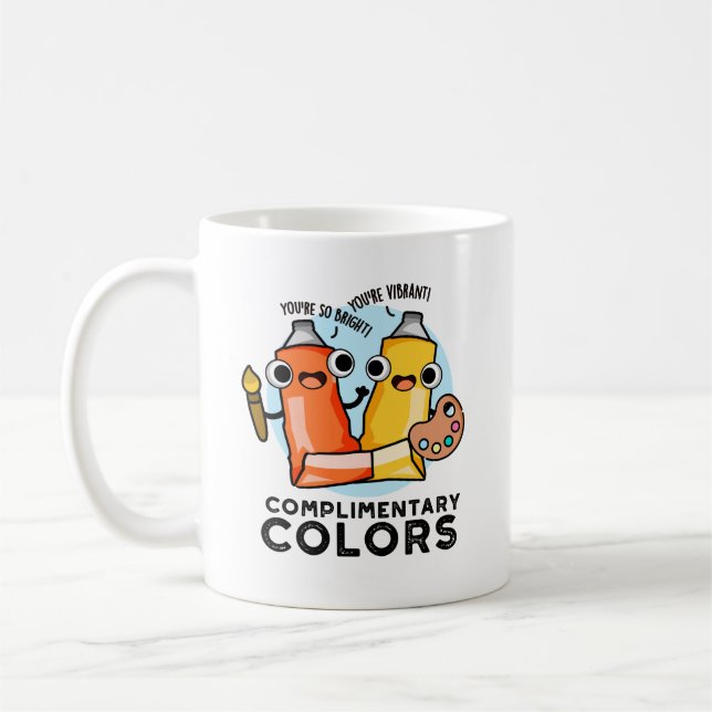 Caneca De Café Cores Completamente Engraçadas Paint Pun (Esquerda)