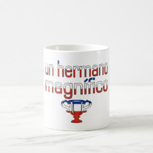 Caneca De Café Cores da bandeira do Un Hermano Magnífico o Chile