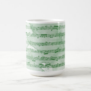 Caneca De Café Cores d'água das notas musicais
