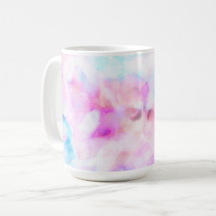 Caneca De Café Cores de Algodão Doce Aquarela Glam