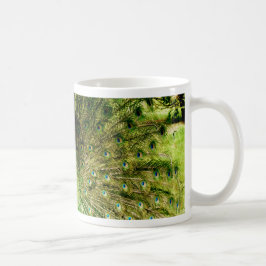 Caneca De Café Cores de Exibição de Peacock