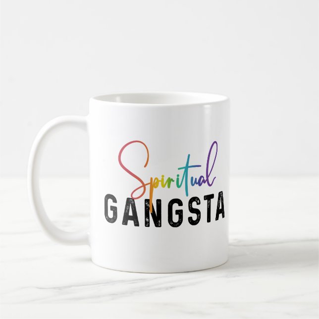 Caneca De Café Cores de Gangsta chakra espirituais (Esquerda)