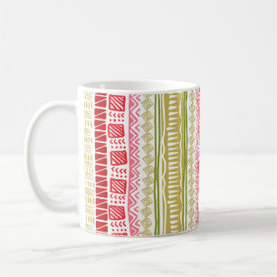 Caneca De Café Cores de melancia de padrão africano