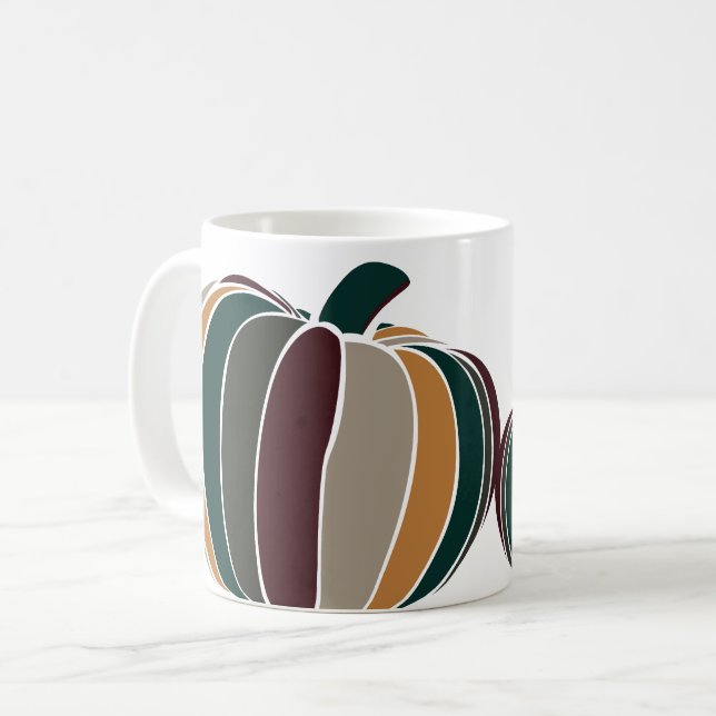 Caneca De Café Cores de queda de abóbora (Frente Esquerda)