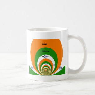 Caneca De Café Cores do Design da Bandeira Nacional da Índia com