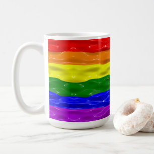 Caneca De Café Cores do orgulho arco-íris líquido do cinzeiro Sli