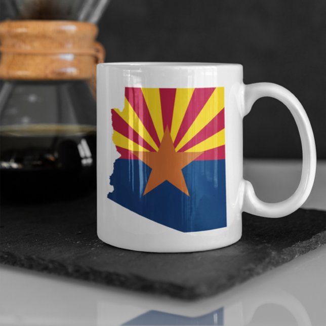 Caneca De Café Cores do sinalizador de arizona (Arizona Coffee Cup)