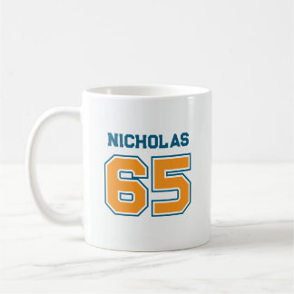 Caneca De Café Cores do Time Número da Camisa