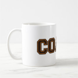 Caneca De Café Cores Escolares Cogueira, Laranja-castanho