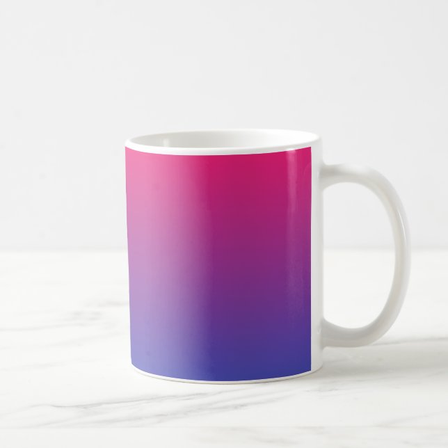 Caneca De Café Cores gradiente rosa e roxo (Direita)