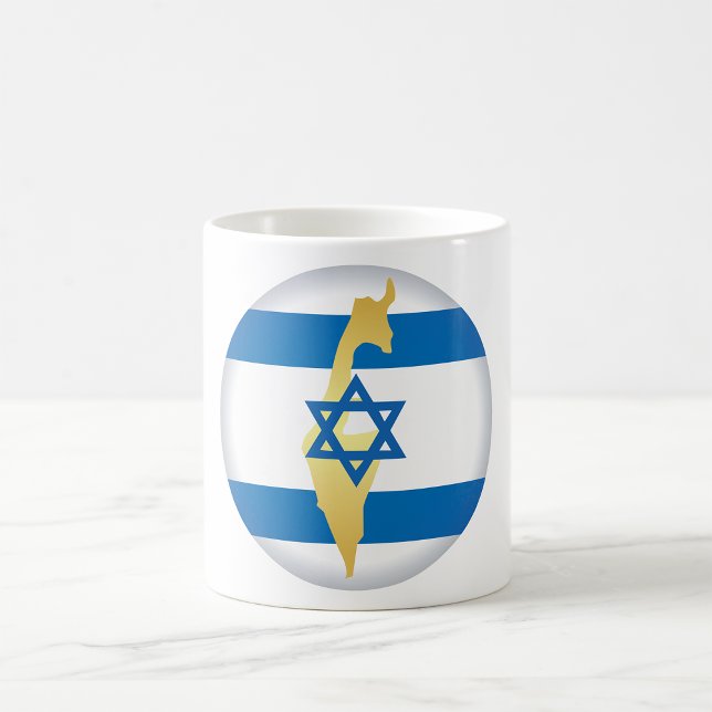 Caneca De Café Cores Nacionais De Israel (Criador carregado)