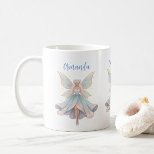 Caneca De Café Cores Pastéis de Anjo Mágico Fada