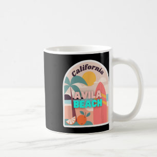 Caneca De Café Cores Pastéis Retrô de Praia de Avila Palmeiras So