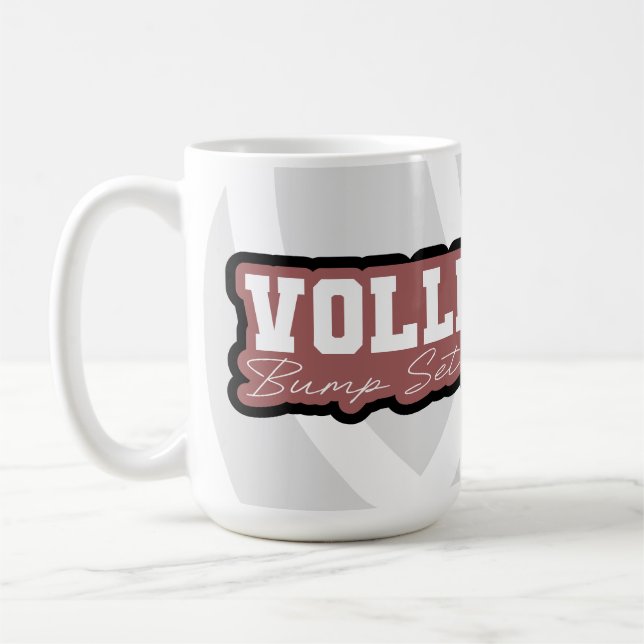 Caneca De Café Cores Personalizáveis De Café De Voleibol (Esquerda)